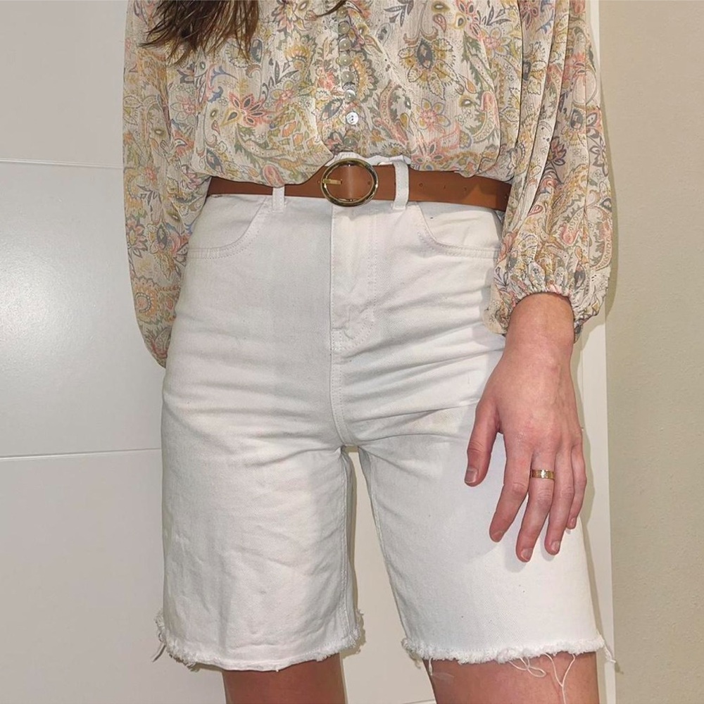 Vintage white denim shorts